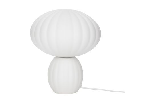 Tischlampe aus weißem Glas Kumu