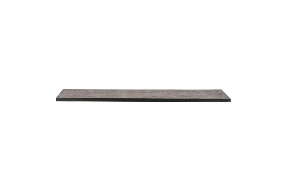 Tischplatte 180x90 aus Teakholz und braunem Metall Tablo Woood