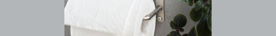 Materialbeschreibung Toilettenpapierhalter Gebürsteter Stahl Welo