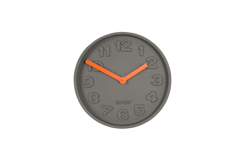 Uhr Concrete time in orange Zuiver