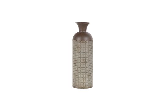 Vase aus Metall braun Khaki