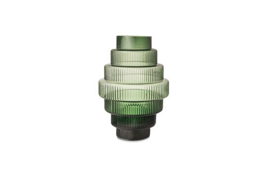 Vase aus mundgeblasenem grünen Glas Steps ohne jede Grenze
