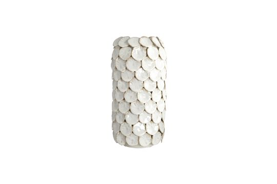 Vase aus weißem Sandstein Dot