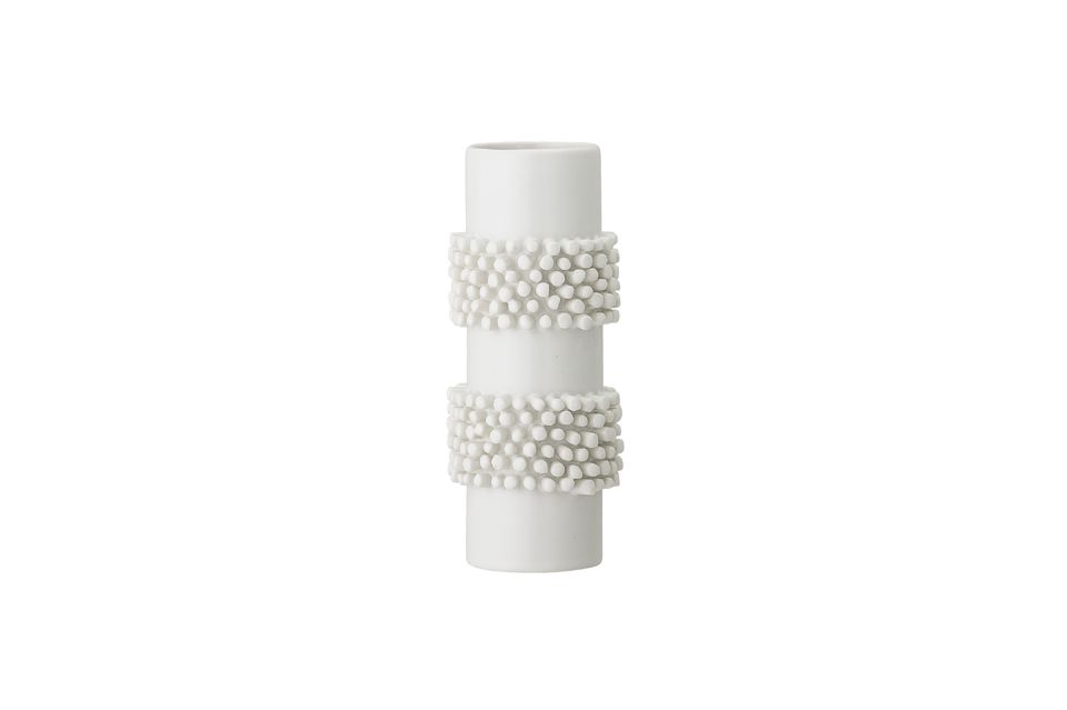 Vase aus weißem Stein Chemery Bloomingville