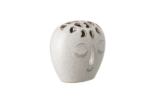Vase aus weißem Treigny-Steinzeug ohne jede Grenze