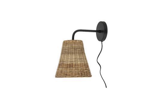 Wandleuchte Thed aus Rattan