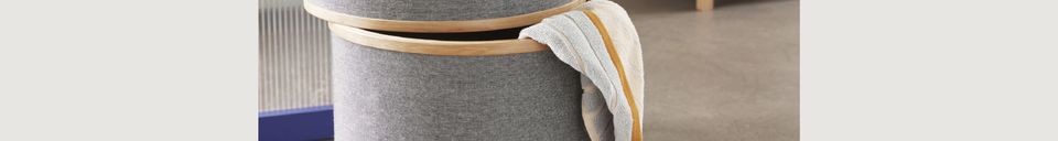 Materialbeschreibung Wäschekorb aus Bambus und Baumwolle Ease in beige