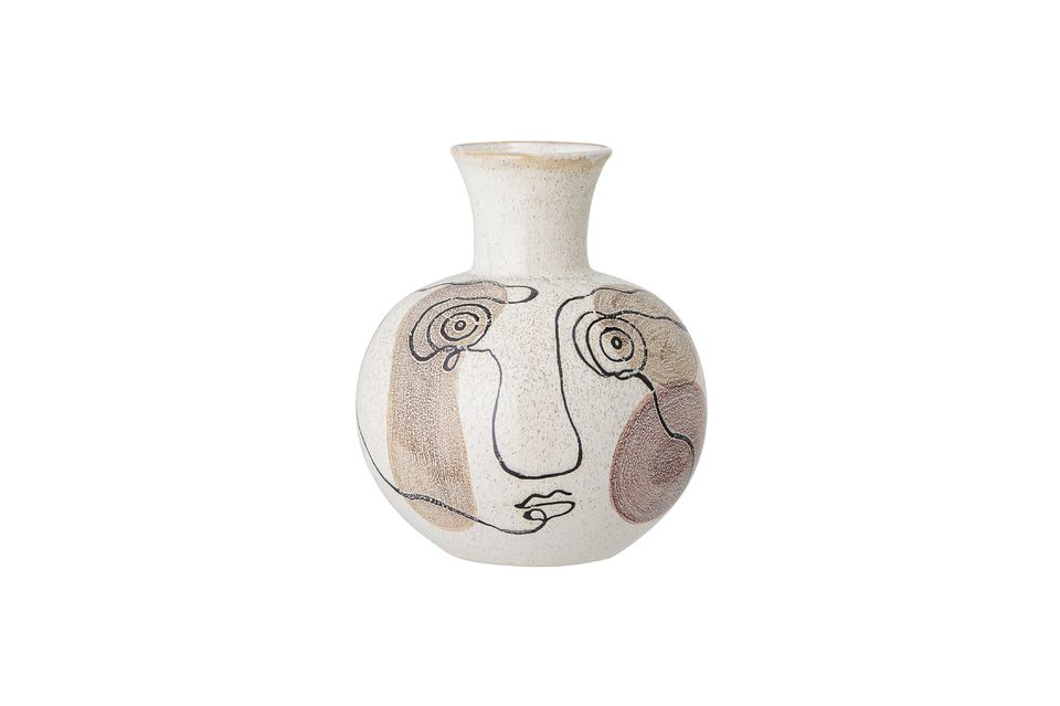 Weiße Vase aus Steingut Irini Bloomingville