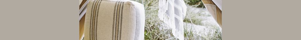 Materialbeschreibung Weißer Sitzsack aus Baumwolle Mima